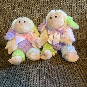 Two 8" Ganz Spumoni Beanbag Plush Lambs
